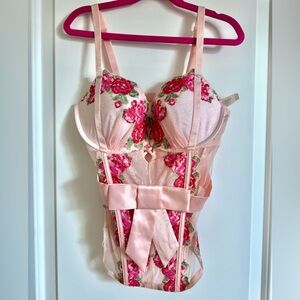 Gorgeous VS Bustier and Garter Skirt Lingerie Set